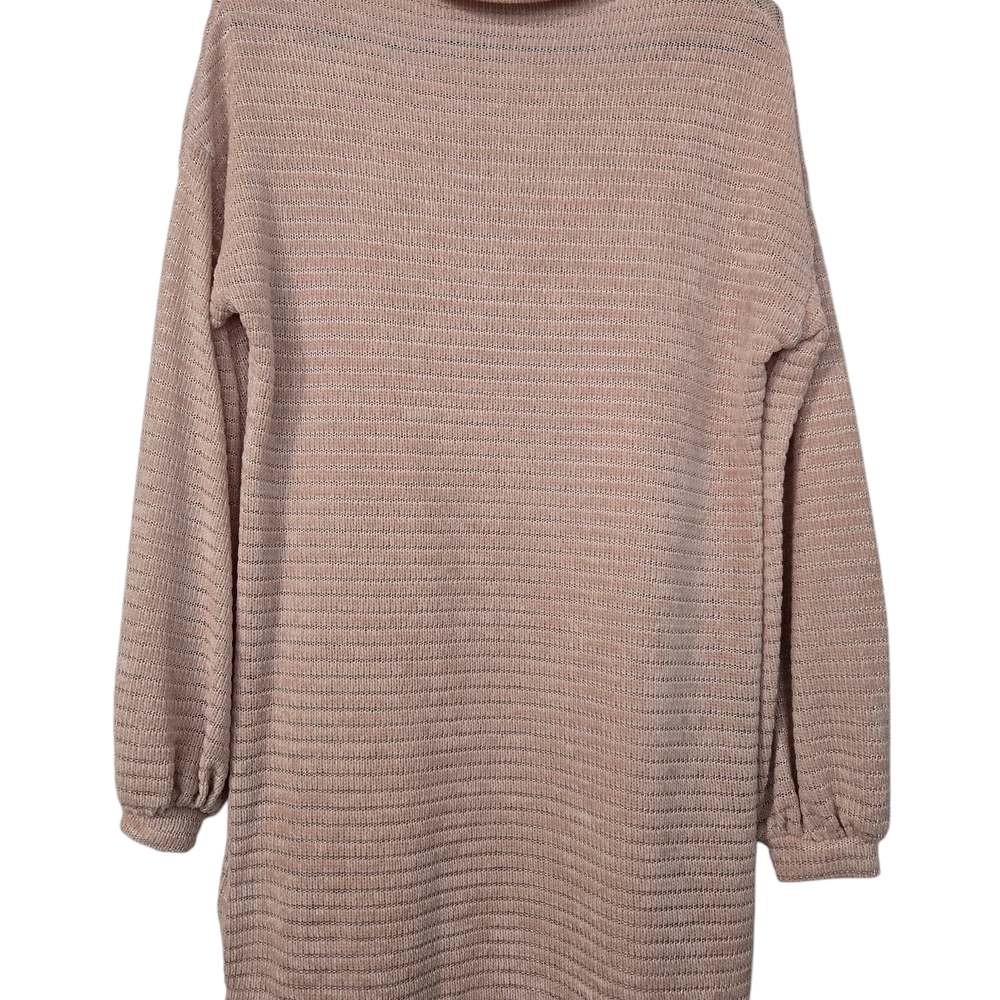 BCBGeneration Cream Turtleneck Sweater with Oversized Fit